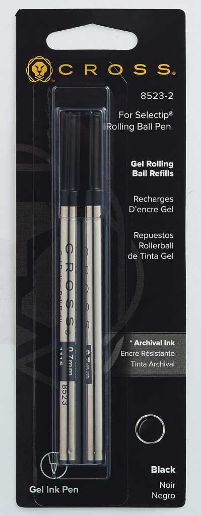 Genuine Cross Selectip gel rollerball refill – black, medium (8523 / 8523-2) – compatible with Cross rollerball pens – fast letterbox delivery from Ireland