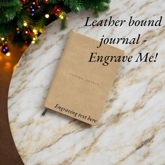 leather bound journal with engravable front cover by Irish Pens