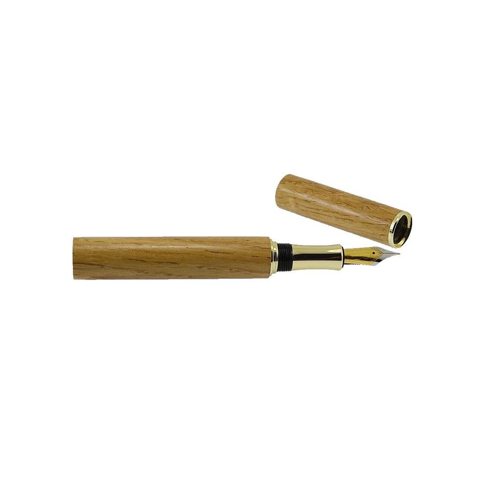 Feadán Fountain Pen handmade in Irish Whiskey Barrel Oak