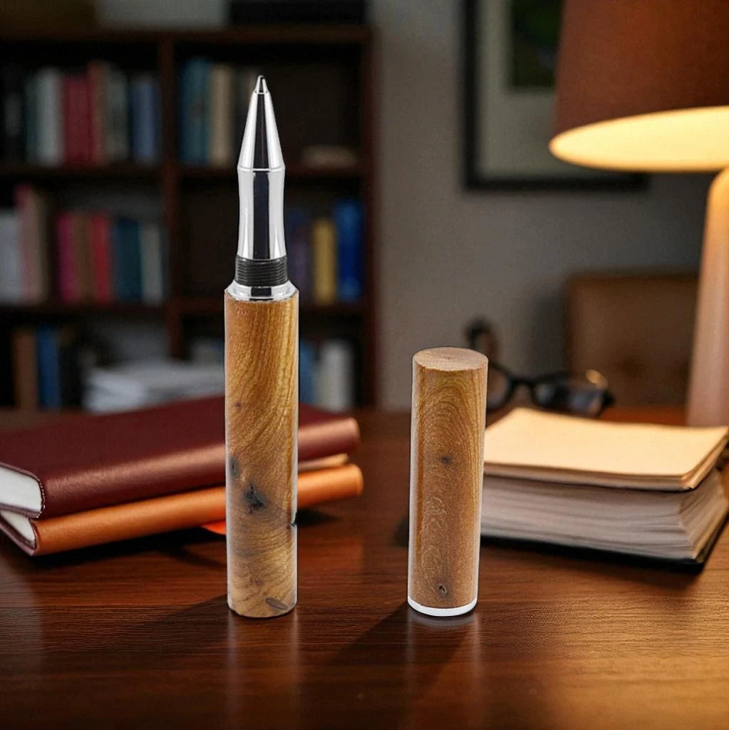 Feadán Rollerball Pen handmade in Irish Burled Elm