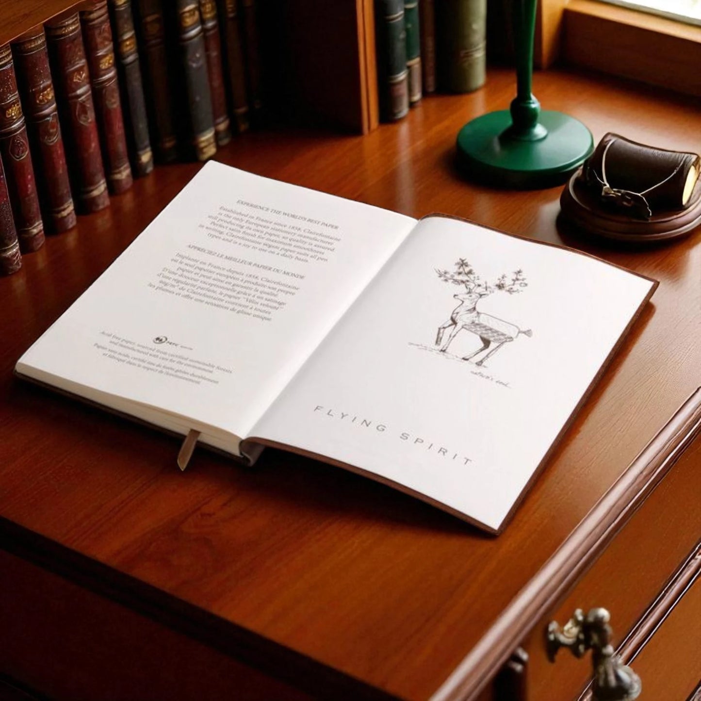Personalised genuine leather-bound A5 journal with engraved cover – luxury writing gift