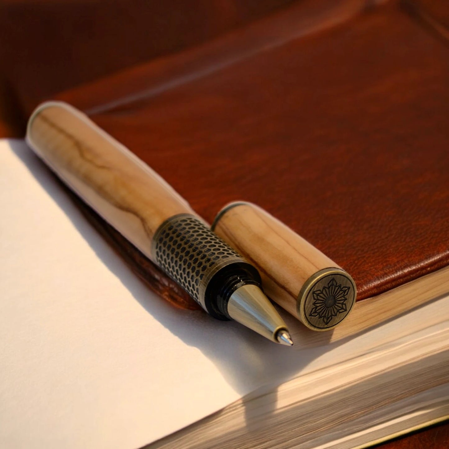 Rollerball pen gift engrave this pen handmade pen made in Ireland from Spanish Olive wood by Irish pens