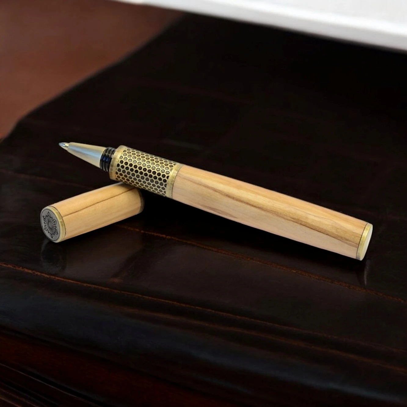 Rollerball pen gift engrave this pen handmade pen made in Ireland from Spanish Olive wood by Irish pens