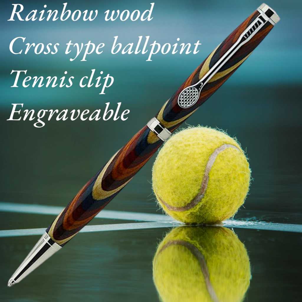 Tennis-themed handmade pen gift, Tennis ballpoint pen souvenir