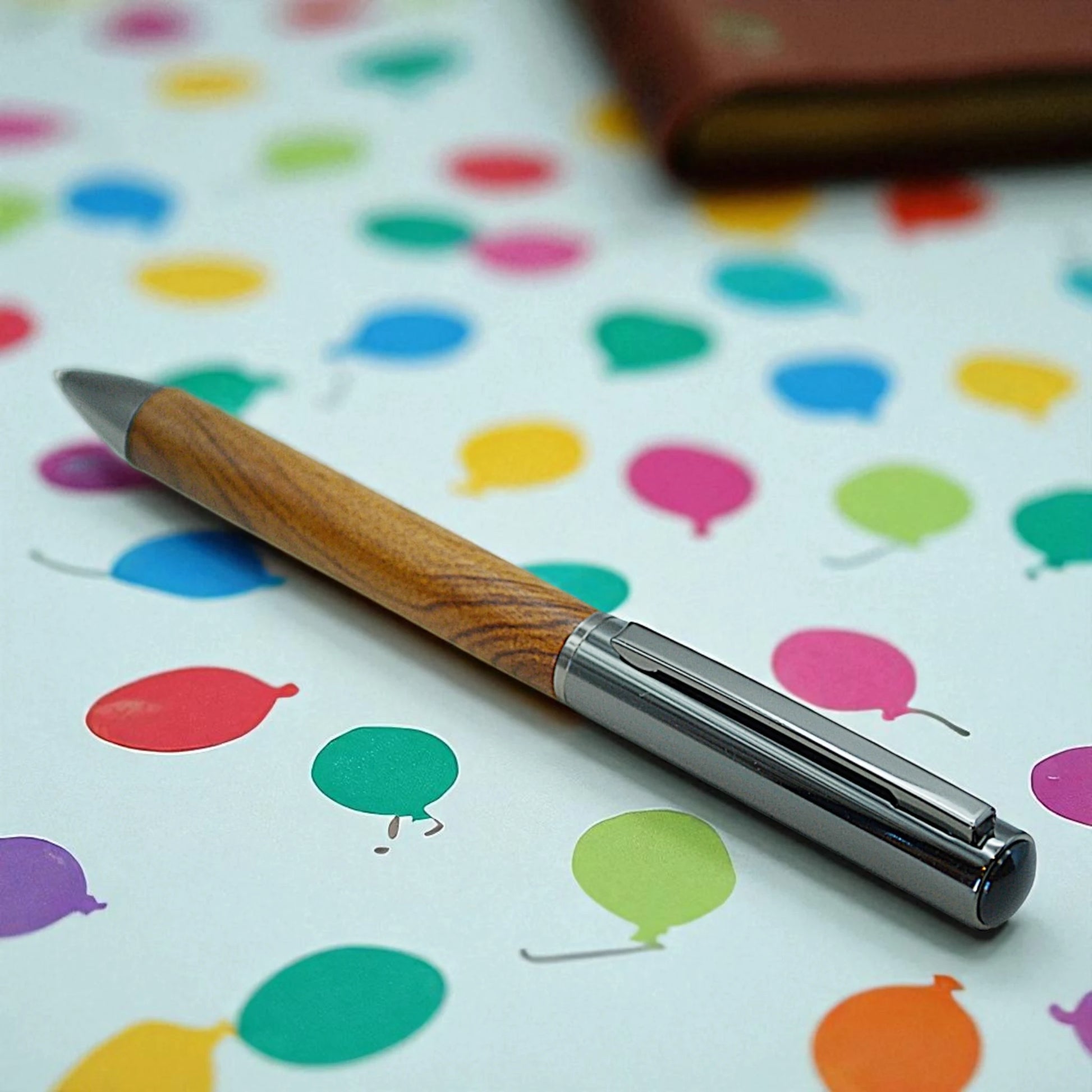 Handmade rosewood ballpoint pen – slim lightweight Irish-made writing instrument