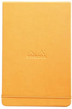 Rhodia web notepad Orange hardcover dot grid Landscape