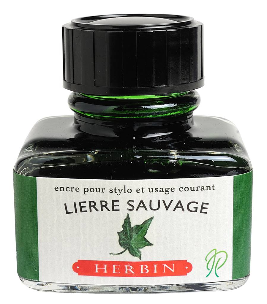 J Herbin Fountain pen Lierre Sauvage ink in 30ml bottle