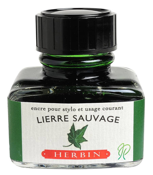 J Herbin Fountain pen Lierre Sauvage ink in 30ml bottle