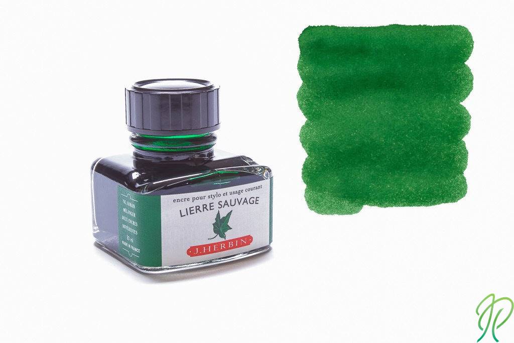 J Herbin Fountain pen Lierre Sauvage ink in 30ml bottle