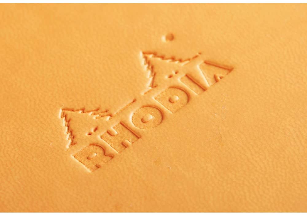 Rhodia web notebook Orange Italian imitation cover dot grid Landscape