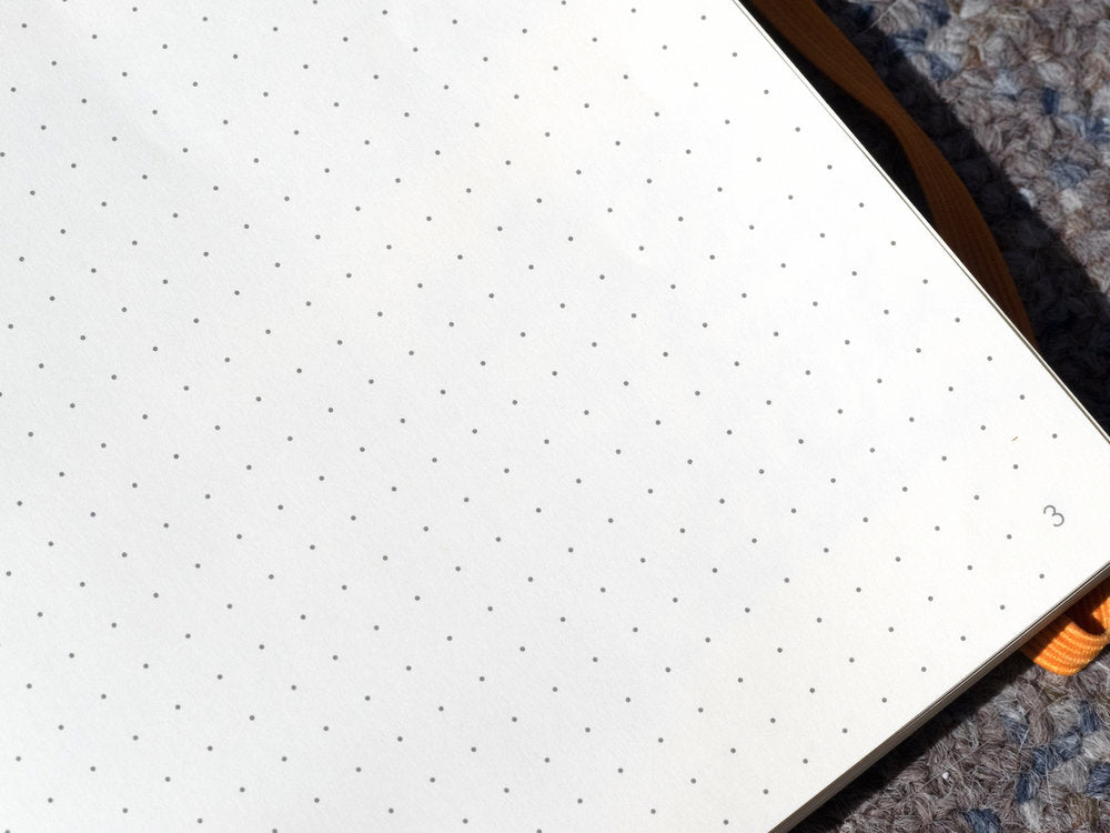 Rhodia web notebook Black Italian leather imitation cover dot grid Landscape