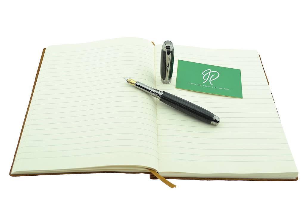 fountain pens carbon fiber peter Boock nib handmade in Ireland by Irish Pens