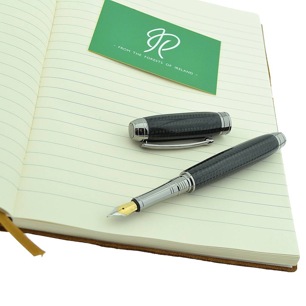 fountain pens carbon fiber peter Boock nib handmade in Ireland by Irish Pens