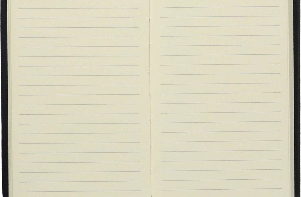 Rhodia web notebook Black Italian leather imitation cover ruled lines Landscape