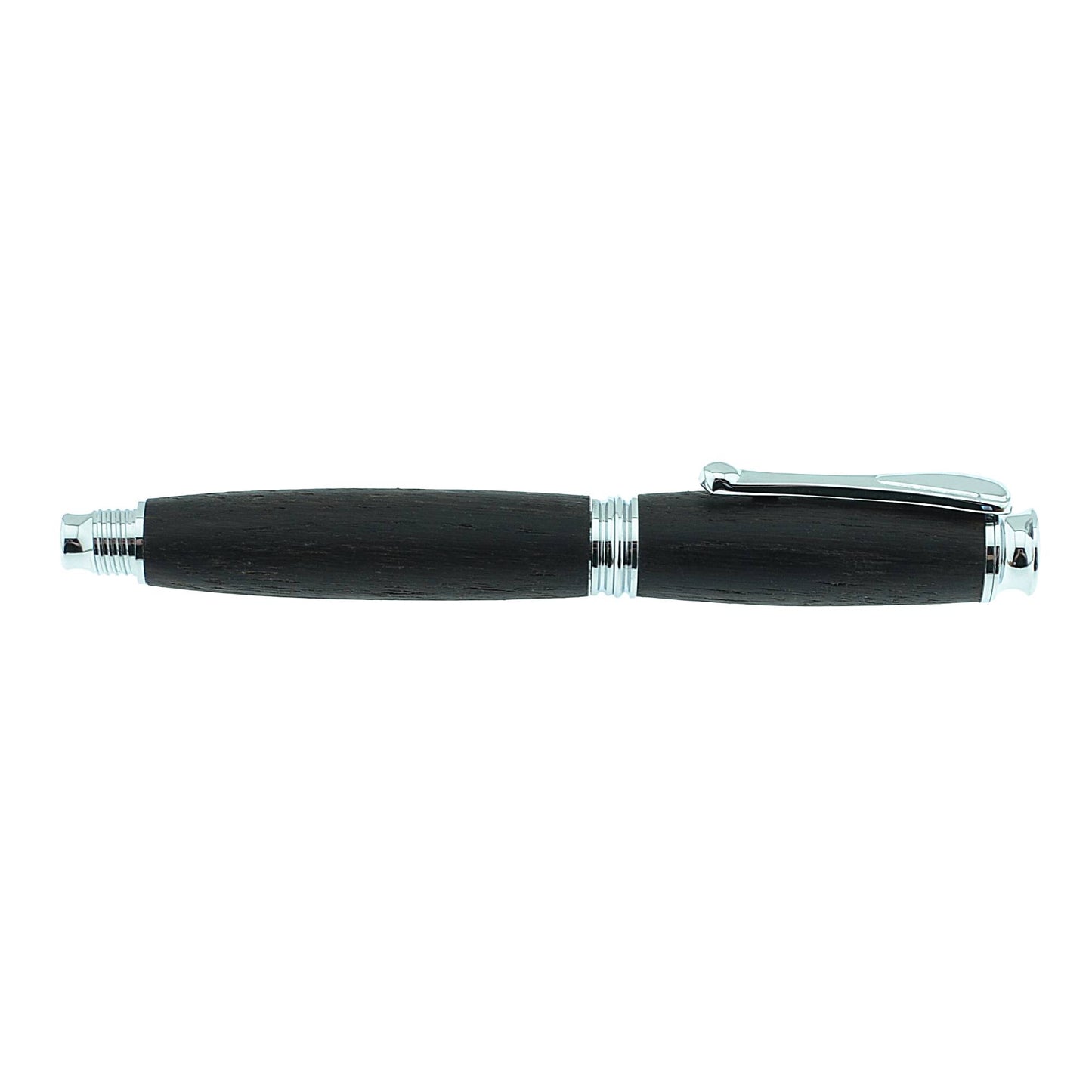 Handcrafted Irish Rollerball Pen made from Bog Oak with Bright Chrome Trim – sustainable Irish heritage gift