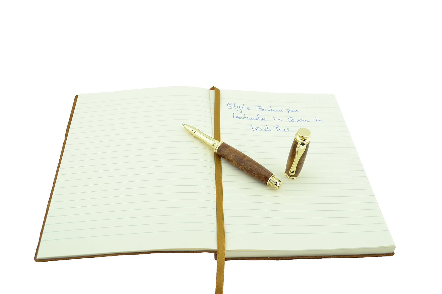 Style Rollerball Pen Handmade from Irish Burled Elm with Gold Trim – by Irish Pens