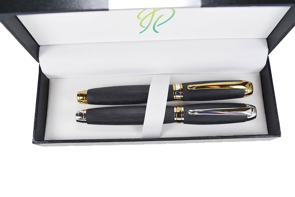 writing pen gift set his and hers gift set rollerball pens handmade writing pen set made in Ireland bog oak gift