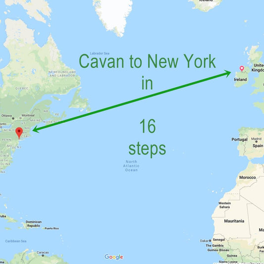 Cavan to New York in 16 steps