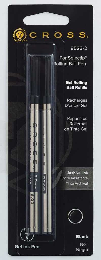 Cross 8523 black rolling ball gel ink refill for Cross pens sold by Irish Pens