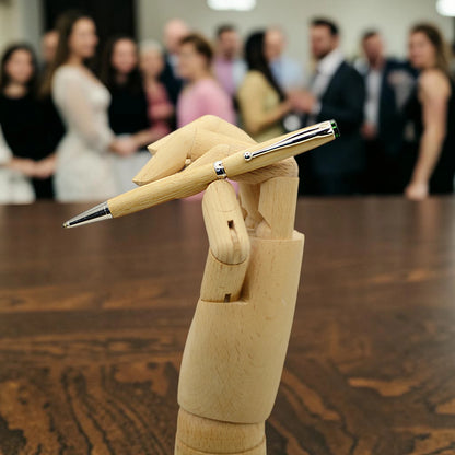 Handmade Emerald Ballpoint Pen in Bamboo Wood – Personalised Irish Wooden Pen Gift by Irish Pens