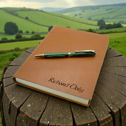 Handmade Emerald Ballpoint Pen in Forest Green – Luxury Irish Writing Pen Gift by Irish Pens