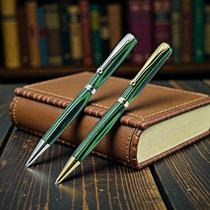 Handmade Emerald Ballpoint Pen in Forest Green – Luxury Irish Writing Pen Gift by Irish Pens