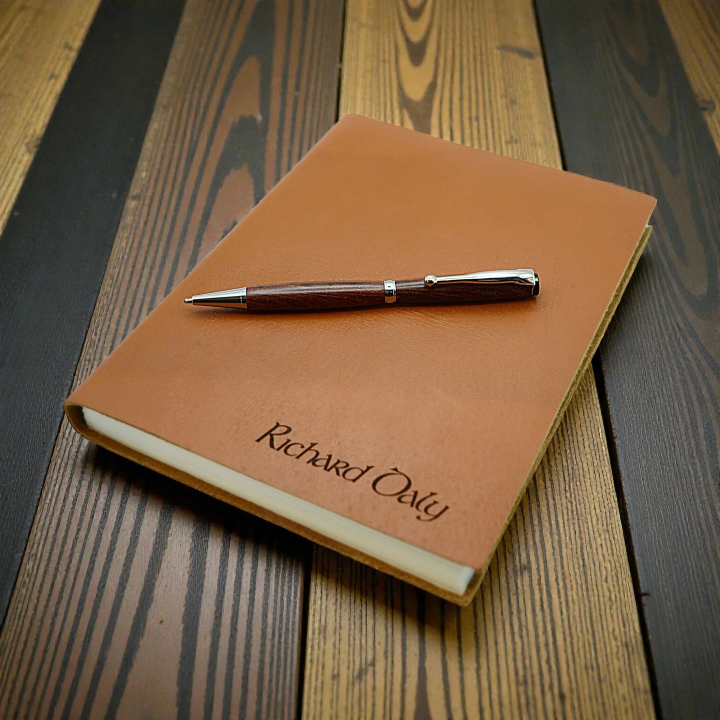 Handmade Emerald Ballpoint Pen in Rosewood – Luxury Irish Wooden Writing Pen Gift by Irish Pens