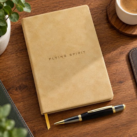 leather bound journal with engravable front cover by Irish Pens
