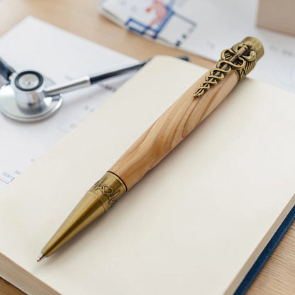Cura Medical Pen in Olive Wood hand-turned in Ireland for healthcare professionals
