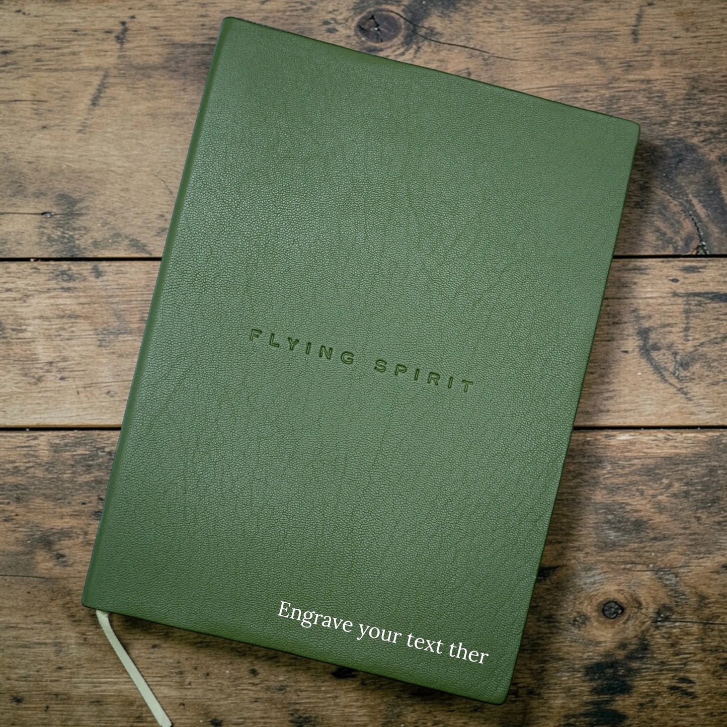 Emerald green leather journal Ireland gift – personalised Moroccan notebook by Irish Pens