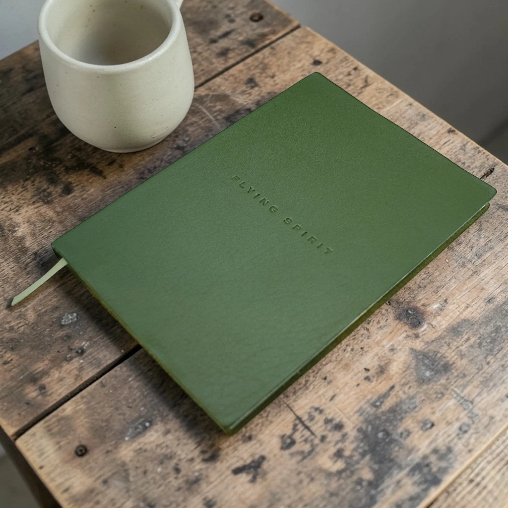 Emerald green leather journal Ireland gift – personalised Moroccan notebook by Irish Pens