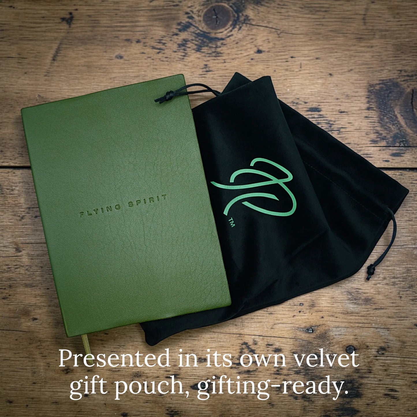 Emerald green leather journal Ireland gift – personalised Moroccan notebook by Irish Pens