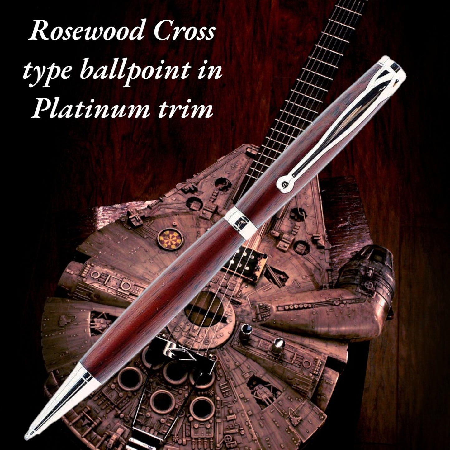 Rosewood wood pen Platinum