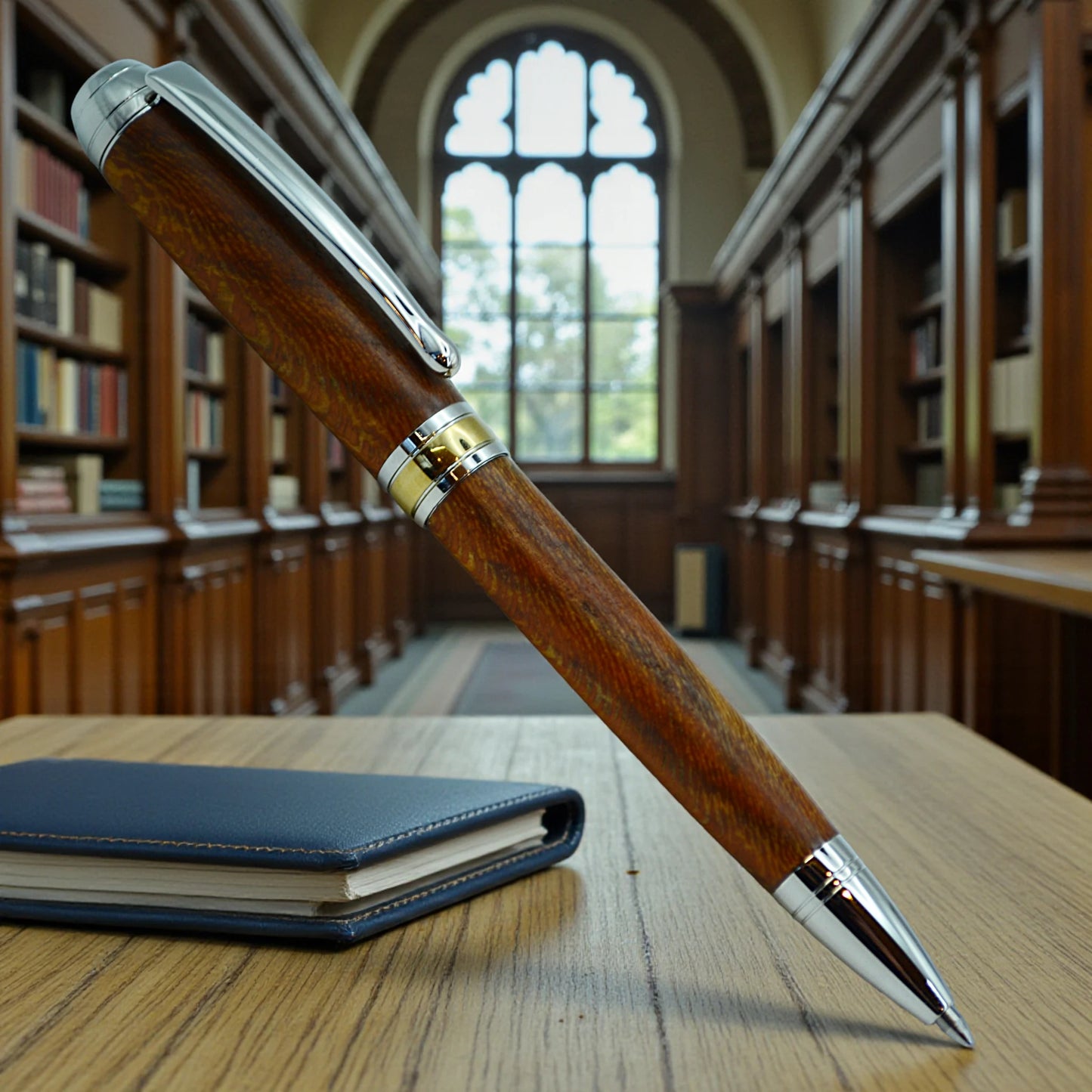 Woodland - Ballpoint - English - Plane (Rhodium)