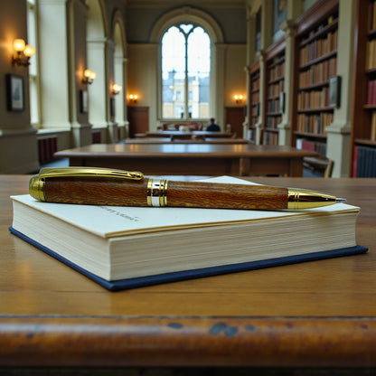 Handcrafted English Plane Wood Ballpoint Pen by Irish Pens