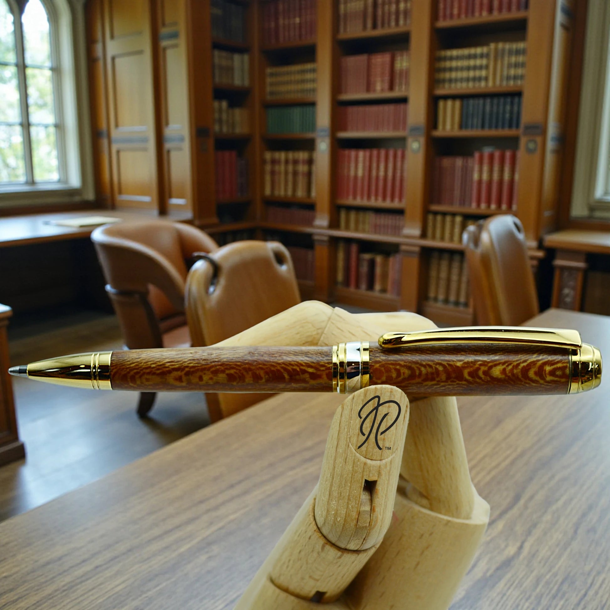 Luxury English Plane Writing Pen with Gold Titanium Finish