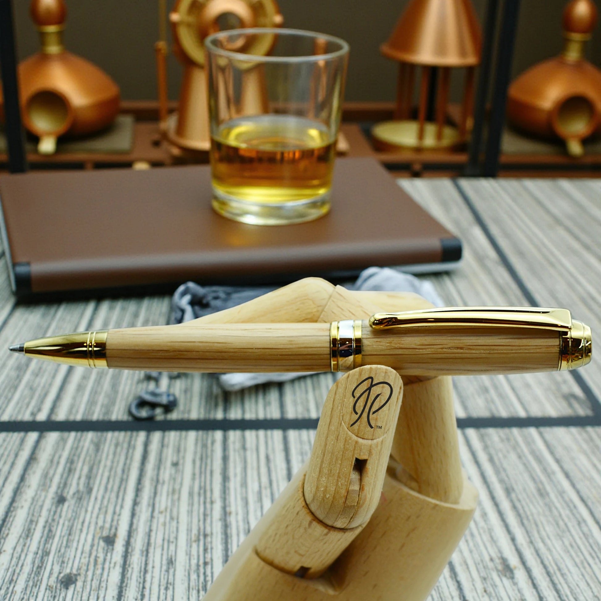 Irish Whiskey Barrel Oak Pen with Swiss Ballpoint Refill