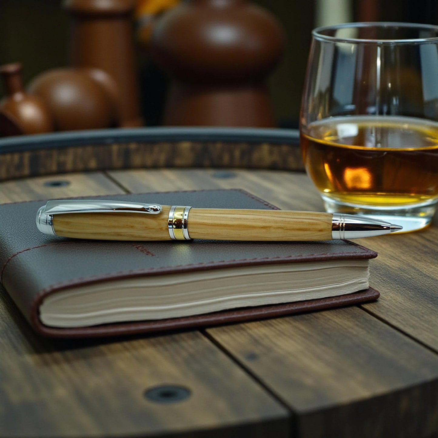 Handcrafted Irish Whiskey Oak Ballpoint Pen by Irish Pens