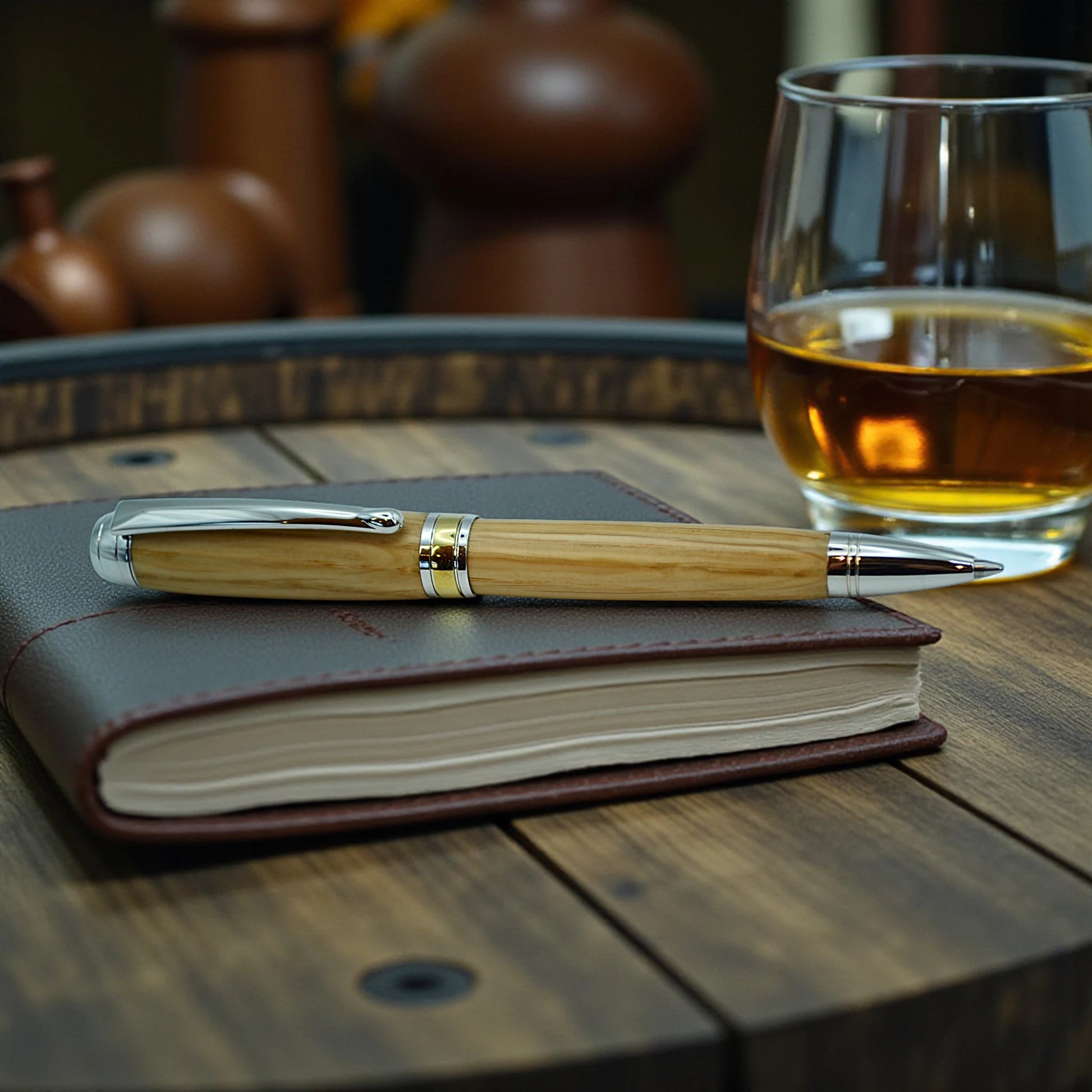 Handcrafted Irish Whiskey Oak Ballpoint Pen by Irish Pens