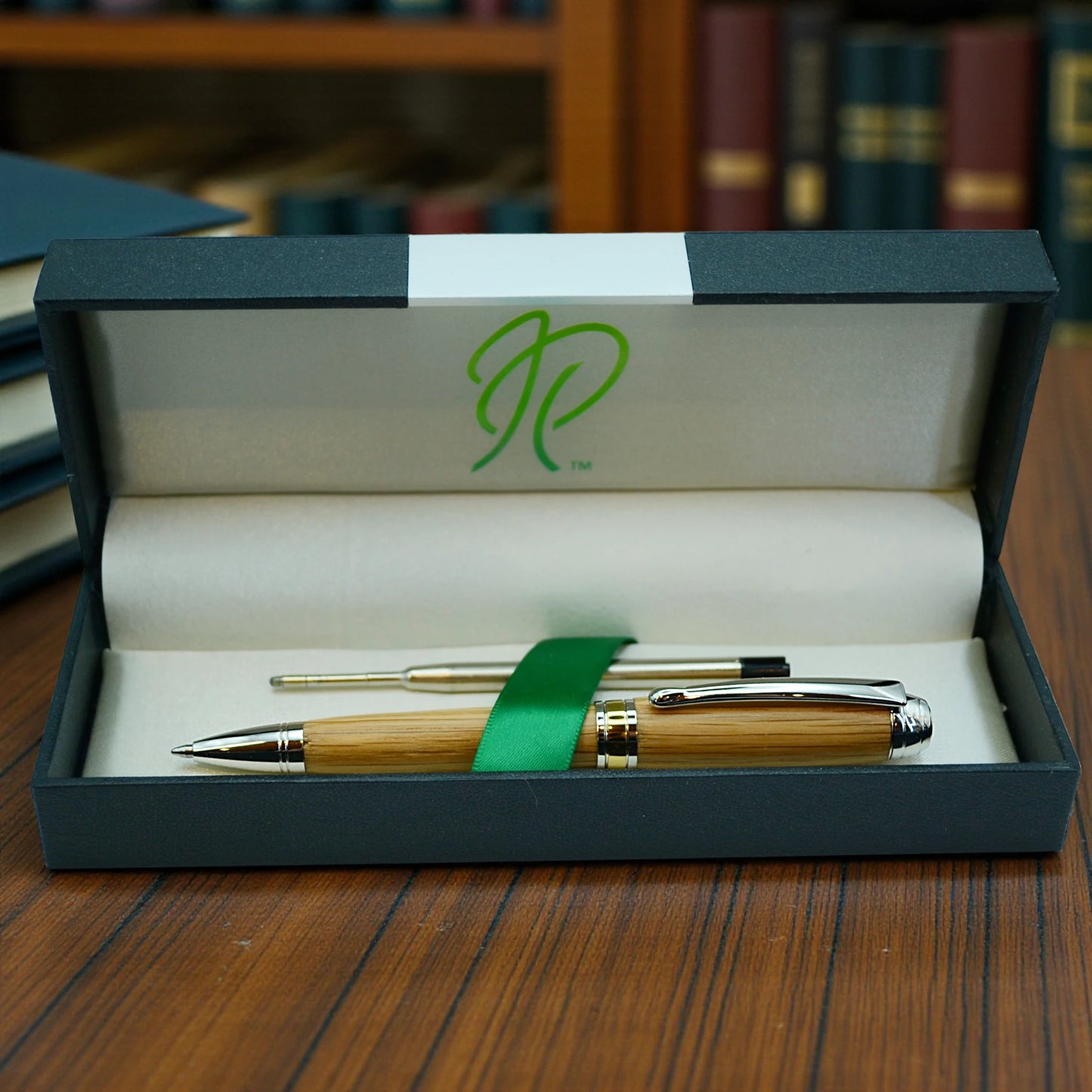 Irish Handmade Whiskey Oak Pen with Swiss Ballpoint Refill