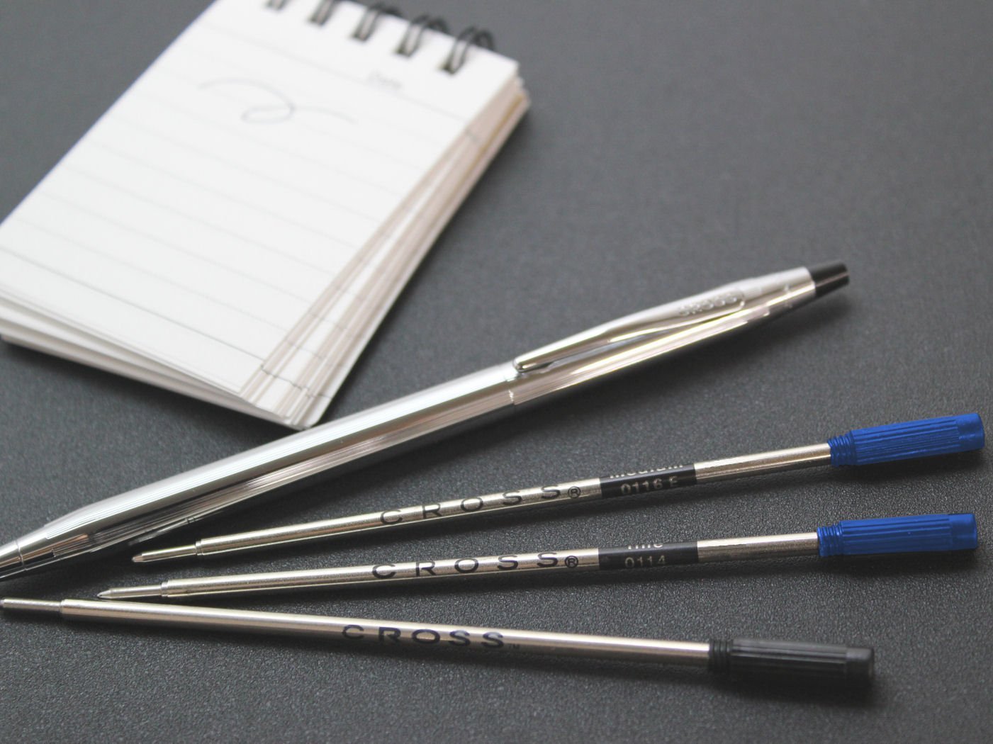 Cross ballpoint 8513 and 8511 refills, medium and fine, in black and blue ink by Irish Pens