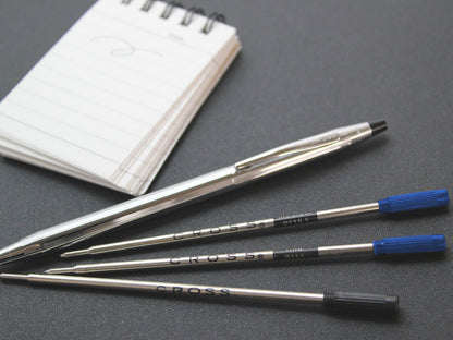 Cross ballpoint 8513 and 8511 refills, medium and fine, in black and blue ink by Irish Pens