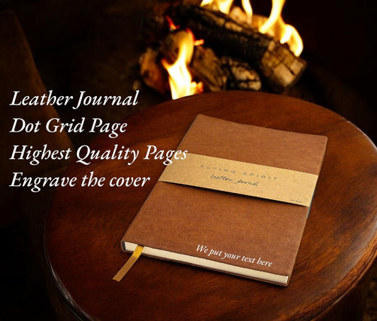 Leather journal, engravable customisable journal, journal for fountain pen users, by Irish Pens