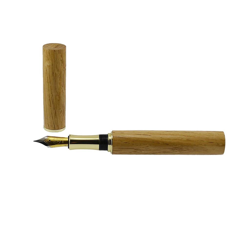 Feadán Fountain Pen handmade in Irish Whiskey Barrel Oak Irish Pens