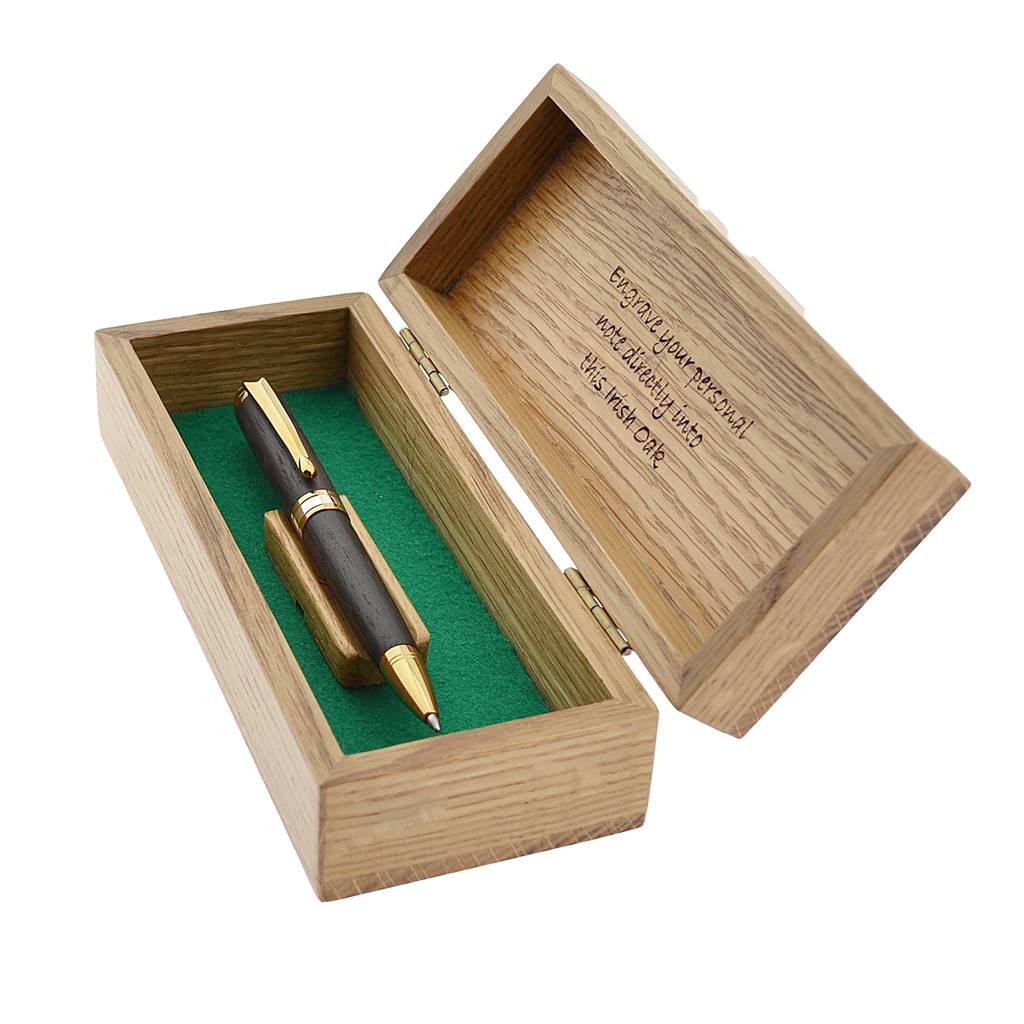 Gift pen box in solid Irish oak by Irish Pens
