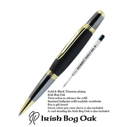 Ballpoint in Irish burled elm handmade by Irish Pens
