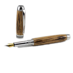 Jameson whiskey wood fountain pen handmade in Ireland by Irish Pens