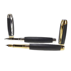 writing pen gift set fountain pen ballpoint pen handmade in Ireland from bog oak